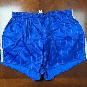 Vintage Adidas Soccer Shorts Blue w/Stripes